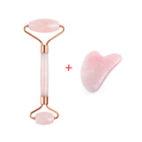 Natural Rose Quartz Jade Roller Set