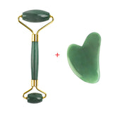 Natural Quartz Jade Roller Set